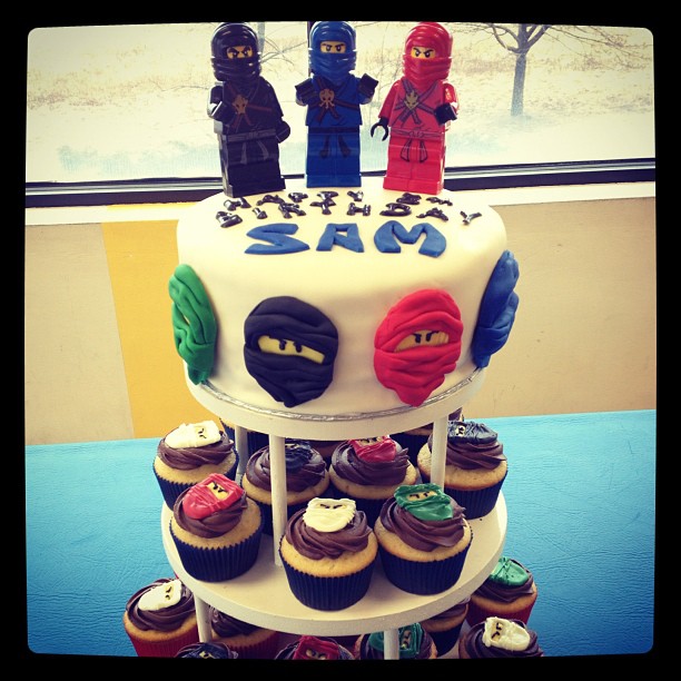 Ninjago cupcake tier - Feb 2013